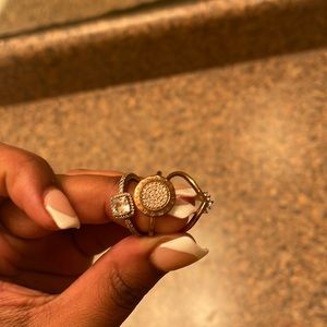 3 Rose Gold Pandora Rings